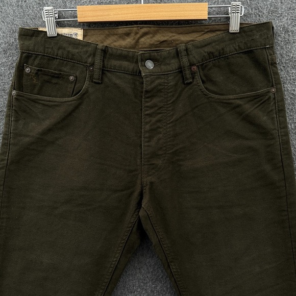 Polo Ralph Lauren Jeans‎ Mens 34x30 Green Varick Slim 625 Canvas Cotton Pants - Picture 2 of 14